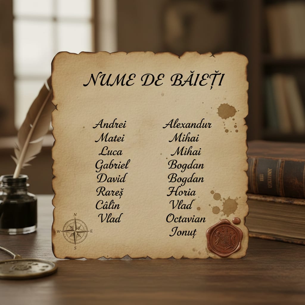 Nume de băieți, în titlu